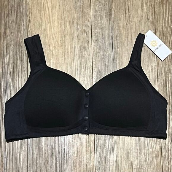 Daisy Bra Other - Daisy Bra Front Close Wirefree Plus Size 3XL Black $89 NWT Full Coverage Support